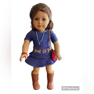 American Girl Saige 18 inch Doll. RETIRED. Girl Of The Year 2013